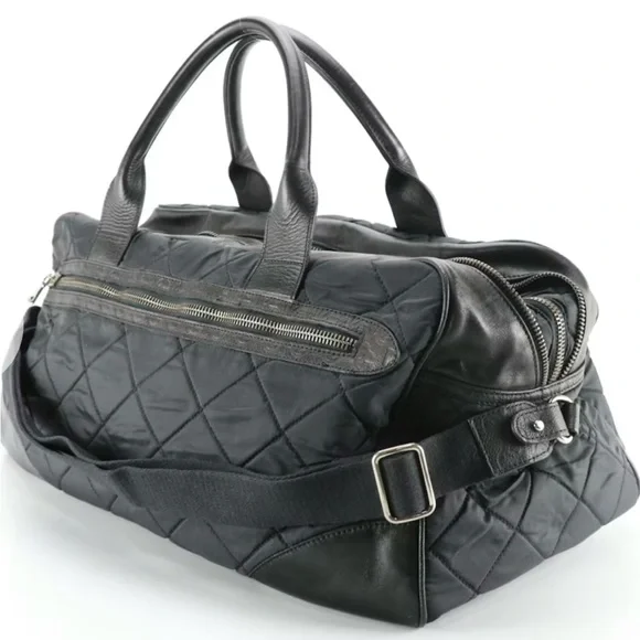 (RARE) Dolce Gabbana quilted nylon, leather trim with embossed accents “Duffle” - Picture 1 of 9
